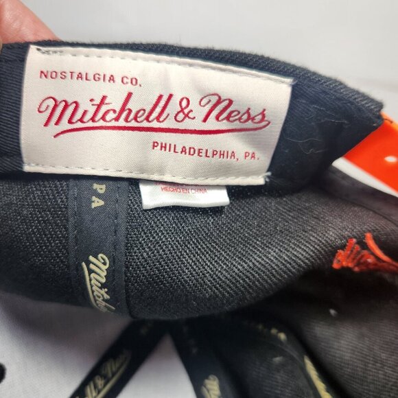 Phoenix Suns Hat Cap Two-tone Black & Orange Hook & Loop Mitchell & Ness NBA - Picture 10 of 11